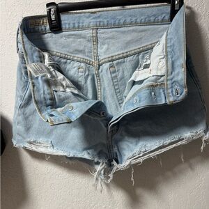 Levi's Light Blue 501 Jean Shorts
